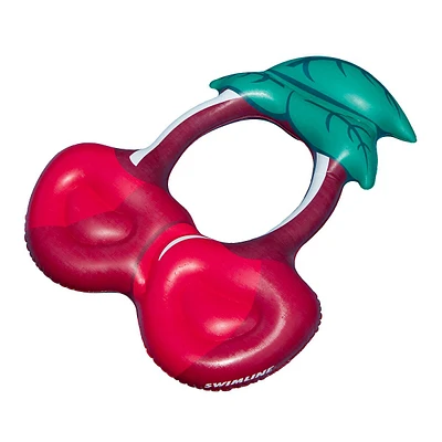 Inflatable Swimming Pool Red And Green Cherry Ring Lounger, 46-inch