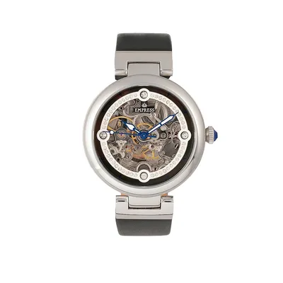 Adelaide Automatic Skeleton Leather-band Watch