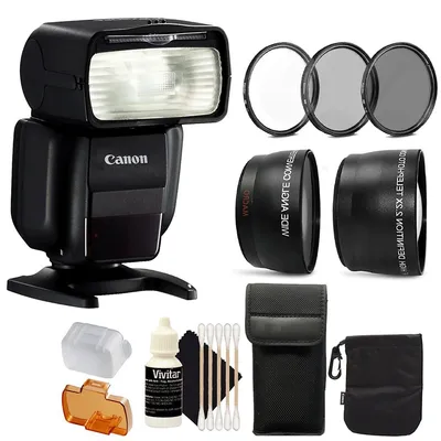 Speedlite 430ex Iii Flash (black) For Canon Rebel T3i T5i T6 Eos 7d 50d 80d 60d 600d 7d Mark Ii Dslr Cameras Kit