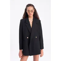 Double-breasted Long Blazer