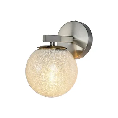 Wall Light, 6'' Width, From The Bohannon Collection, Silver