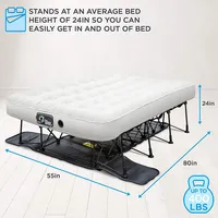 Ez-bed Air Mattress With Frame & Rolling Case, Comfortable Surface Airbed king