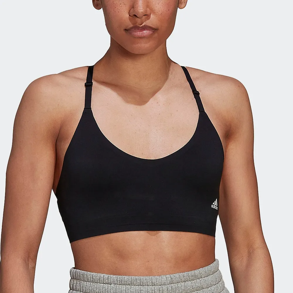 Essentials Women's Light-Support Strappy Seamless Sports Bra, Pack  of 2