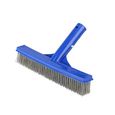 9.75-inch Blue Stainless Steel Algae Brush For Cement Pools