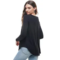 Long Sleeve Loose Fit Solid Top