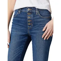 Valentina Pull-On Button Fly Skinny Jeans