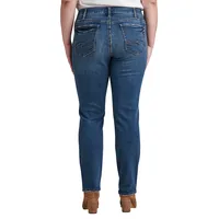 Suki Mid-Rise Curvy Straight-Leg Jeans