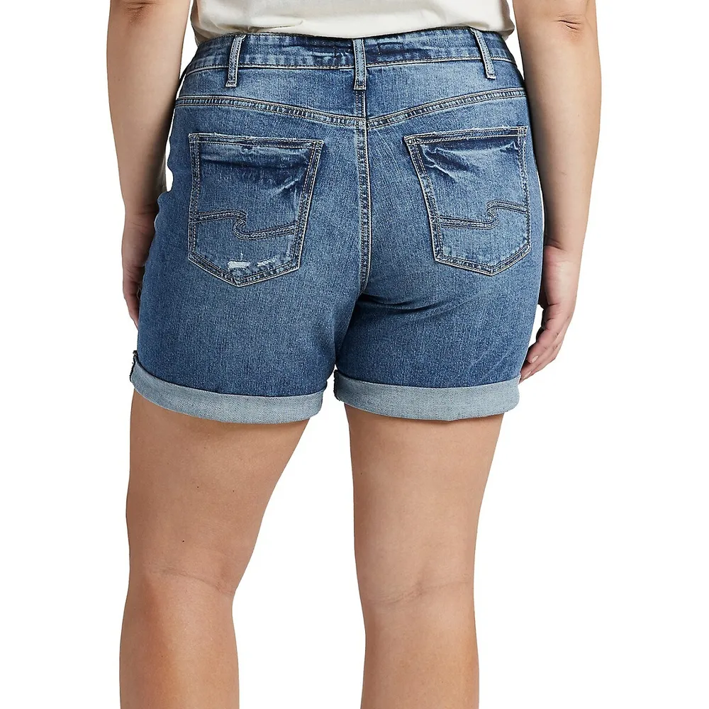 Mid-Rise Boyfriend Shorts