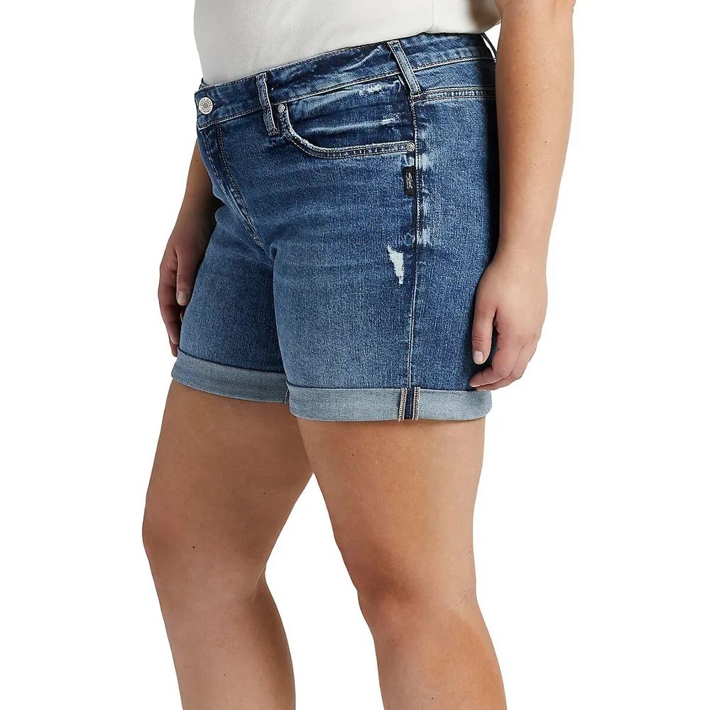 Mid-Rise Boyfriend Shorts