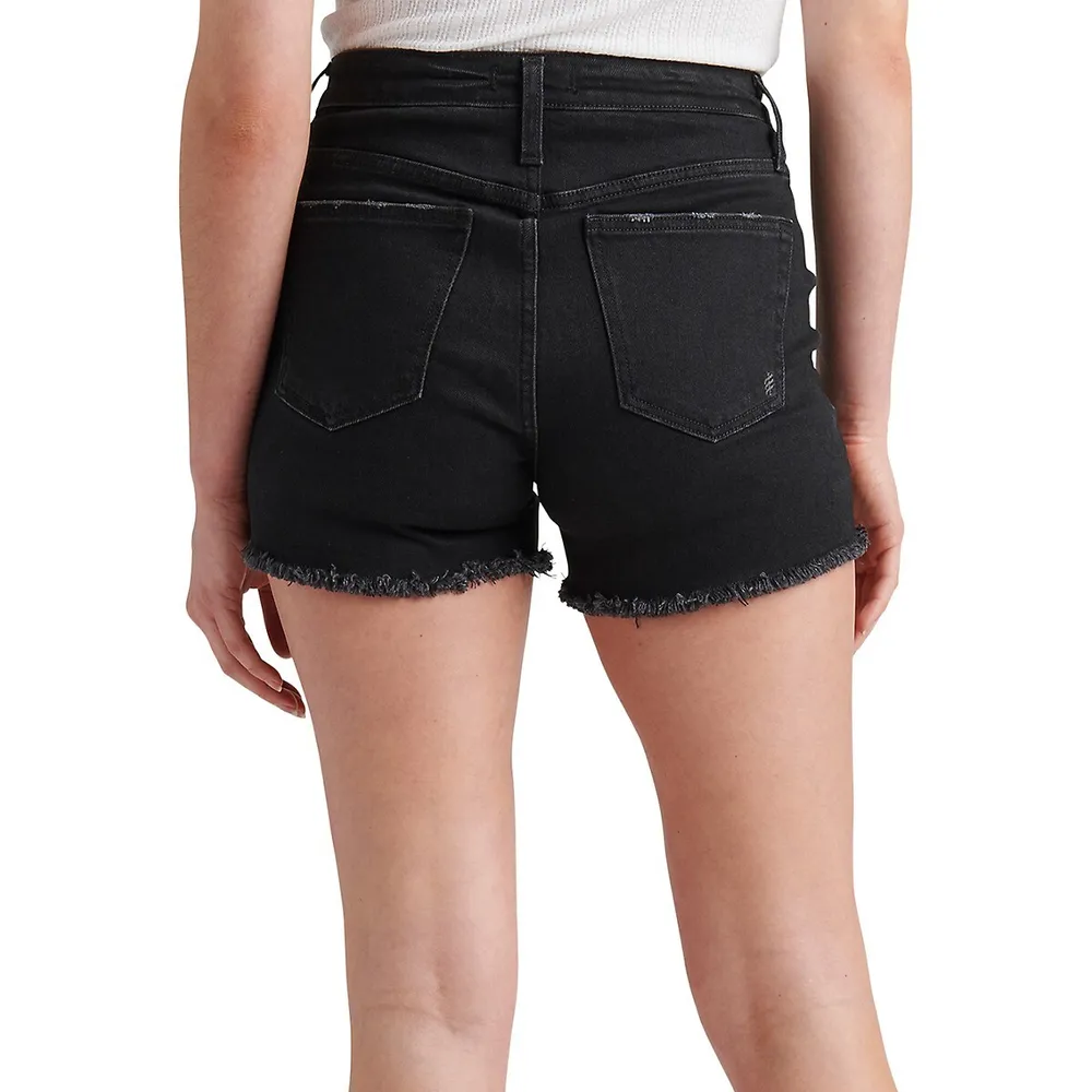 Beau Distressed Mid-Rise Shorts