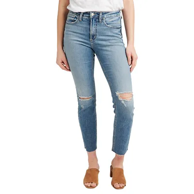 Most Wanted Mid-Rise Straight Crop Jeans