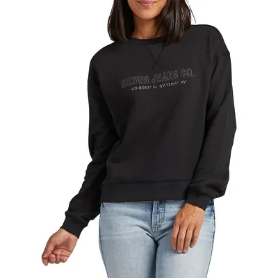 Relaxed-Fit Logo-Embroidered Crewneck Sweatshirt