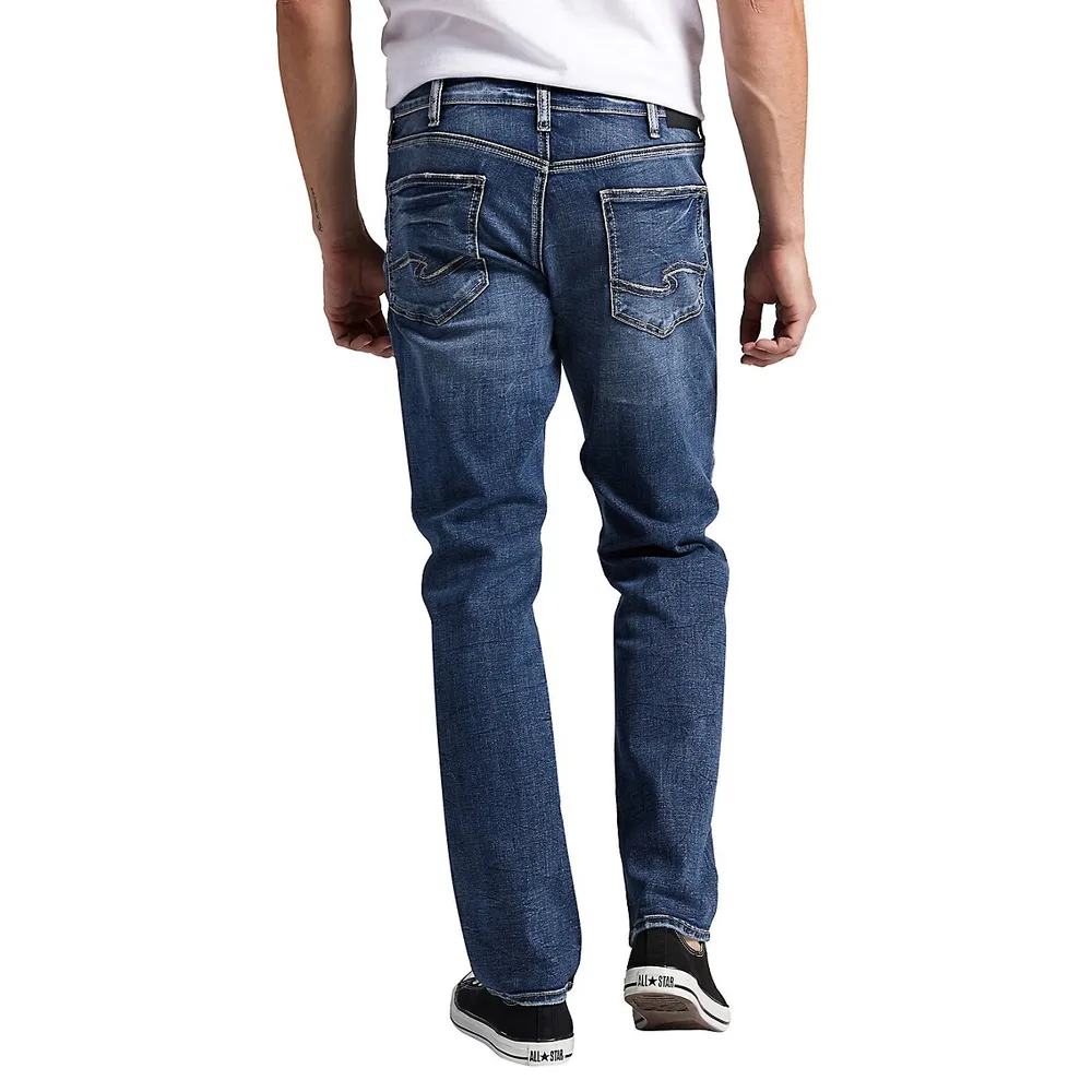 Eddie Athletic-Fit Tapered-Leg Jeans