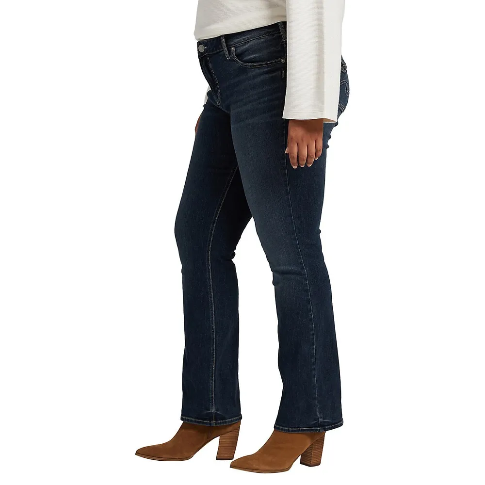 Elyse Mid-Rise Slim Bootcut Jeans