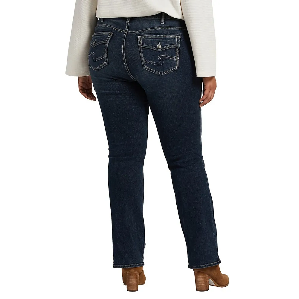 Elyse Mid-Rise Slim Bootcut Jeans