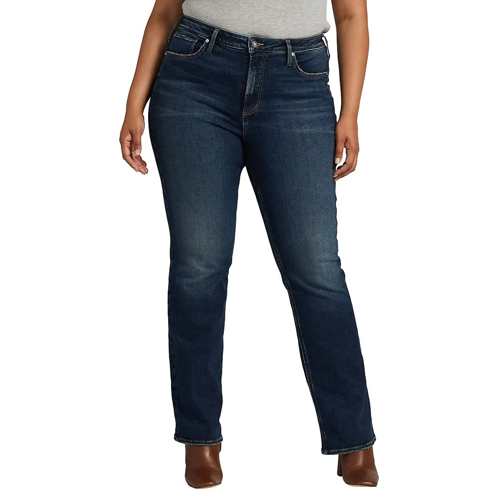 Silver Jeans Co. Infinite-Fit High-Rise Bootcut Jeans