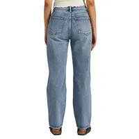 Mid-Rise Straight-Leg Dad Jeans