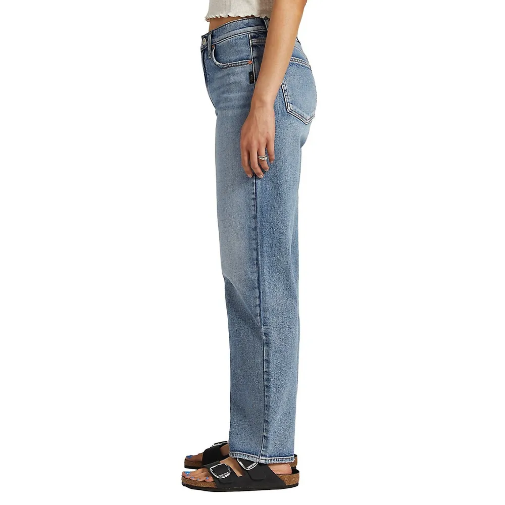 Mid-Rise Straight-Leg Dad Jeans