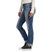 Suki Mid-Rise Slim Straight Leg Jeans