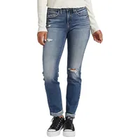 Suki Mid-Rise Slim Straight Leg Jeans