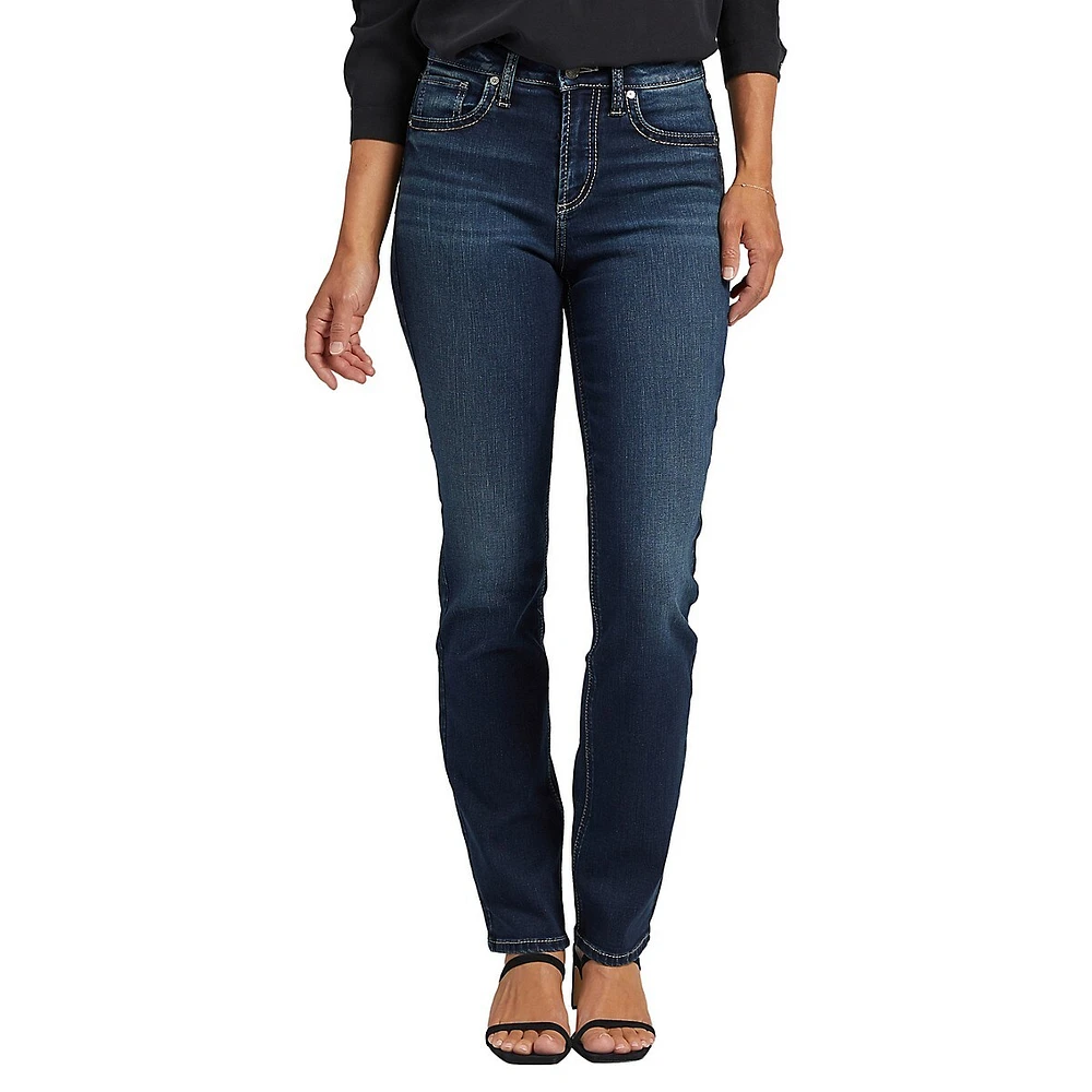 Avery High-Rise Straight-Leg Jeans