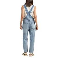 Straight-Leg Baggy Denim Overalls