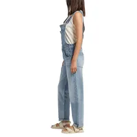 Straight-Leg Baggy Denim Overalls