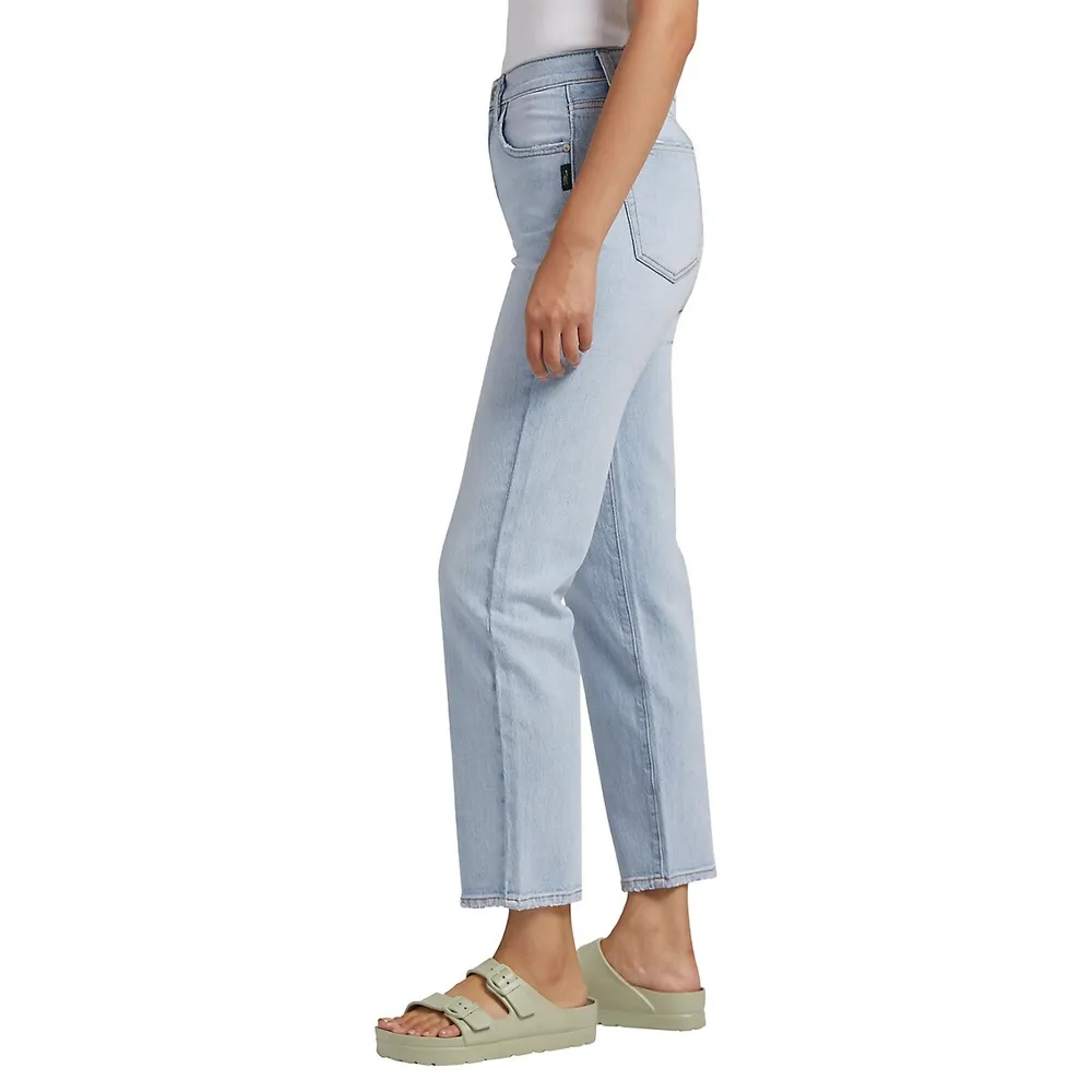 Highly Desirable High-Rise Straight-Leg Jeans