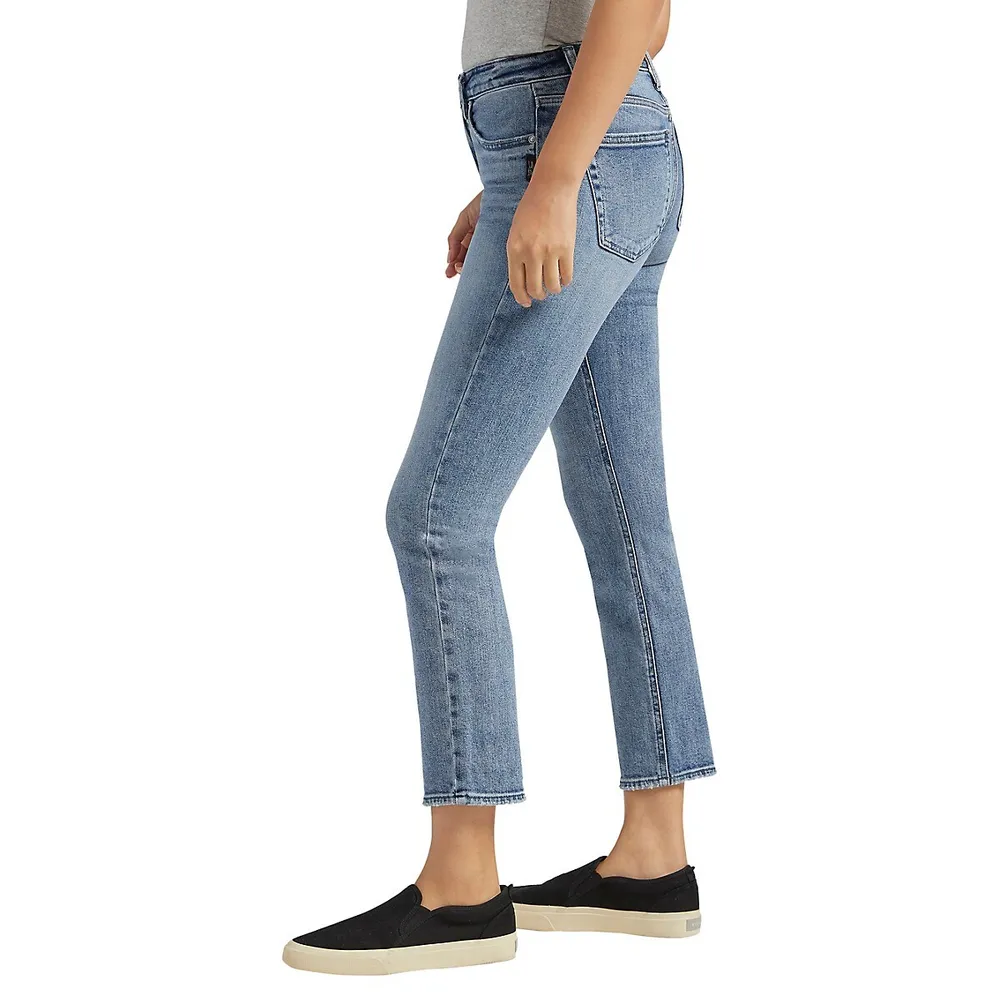 Most Wanted Mid-Rise Straight-Leg Ankle Jeans