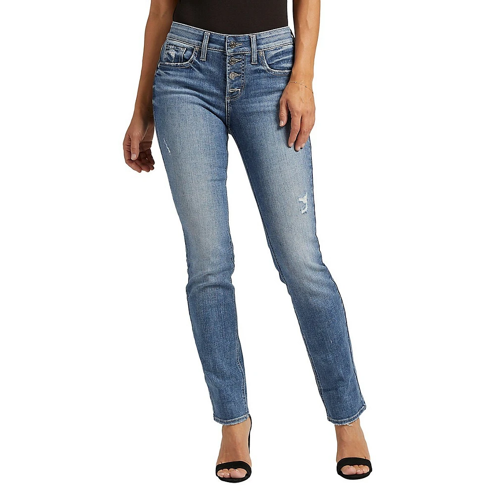 Suki Mid-Rise Straight-Leg Jeans