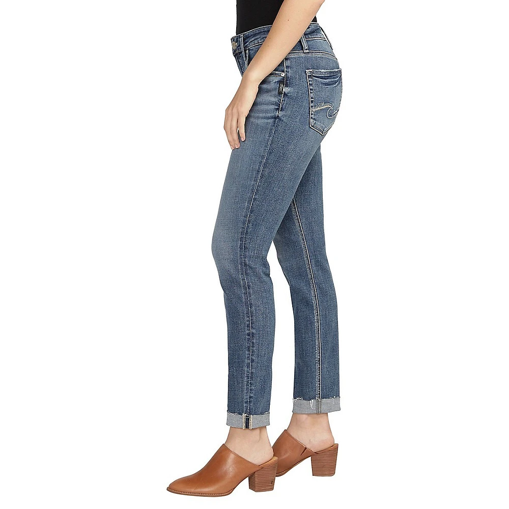 Boyfriend Mid-Rise Slim-Leg Jeans