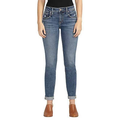 Boyfriend Mid-Rise Slim-Leg Jeans