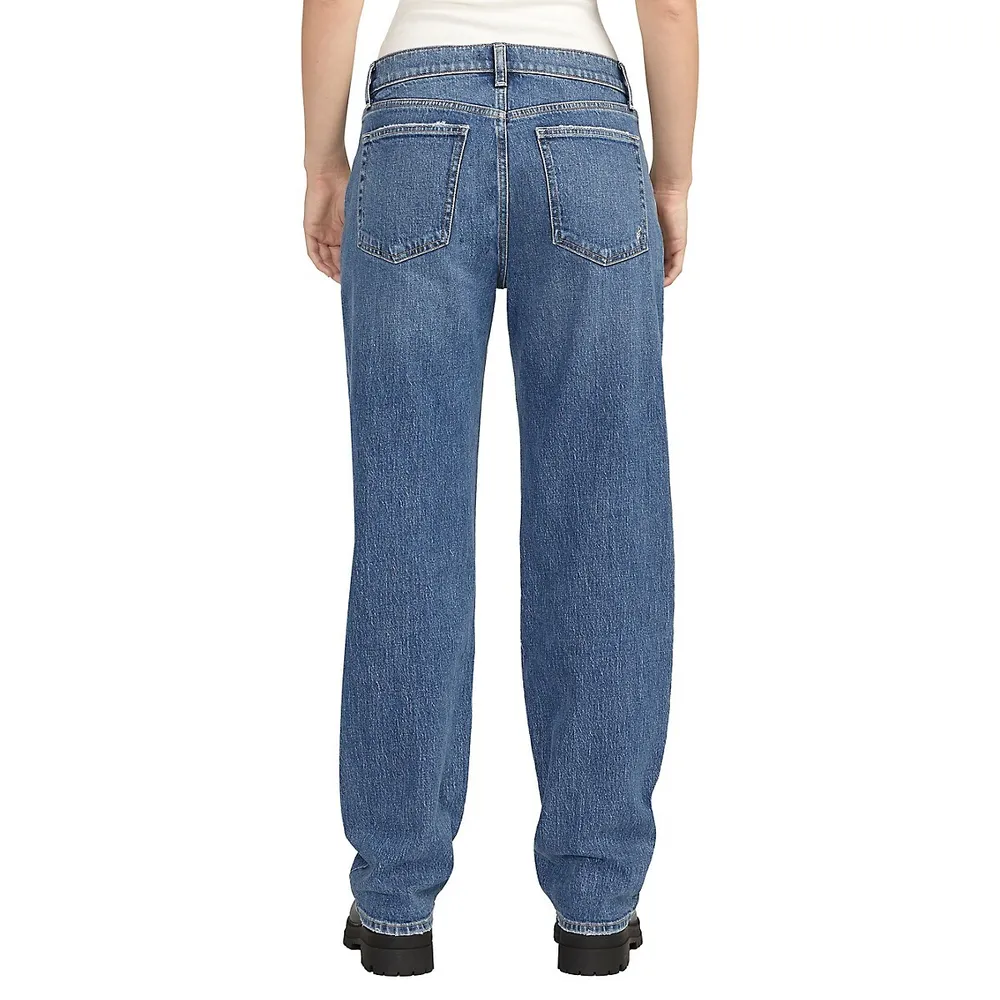 Low 5 Mid-Rise Straight-Leg Jeans