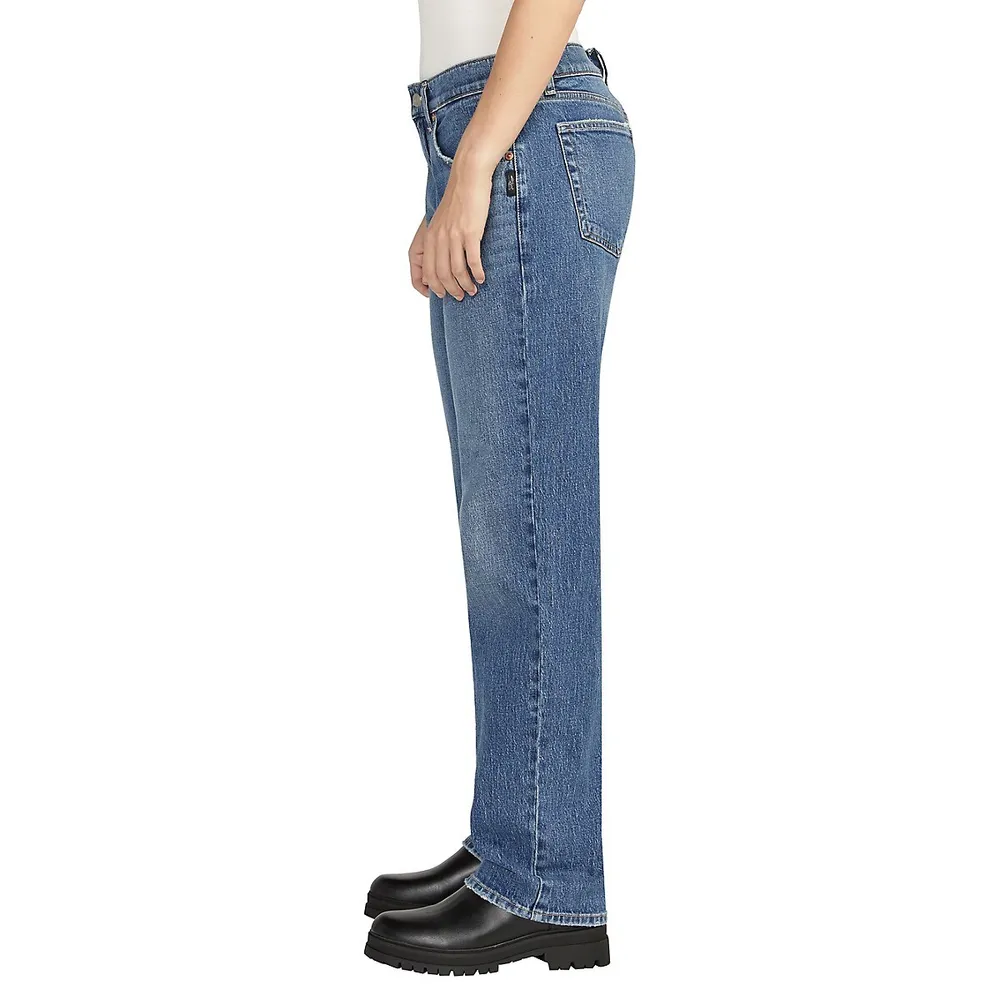 Low 5 Mid-Rise Straight-Leg Jeans