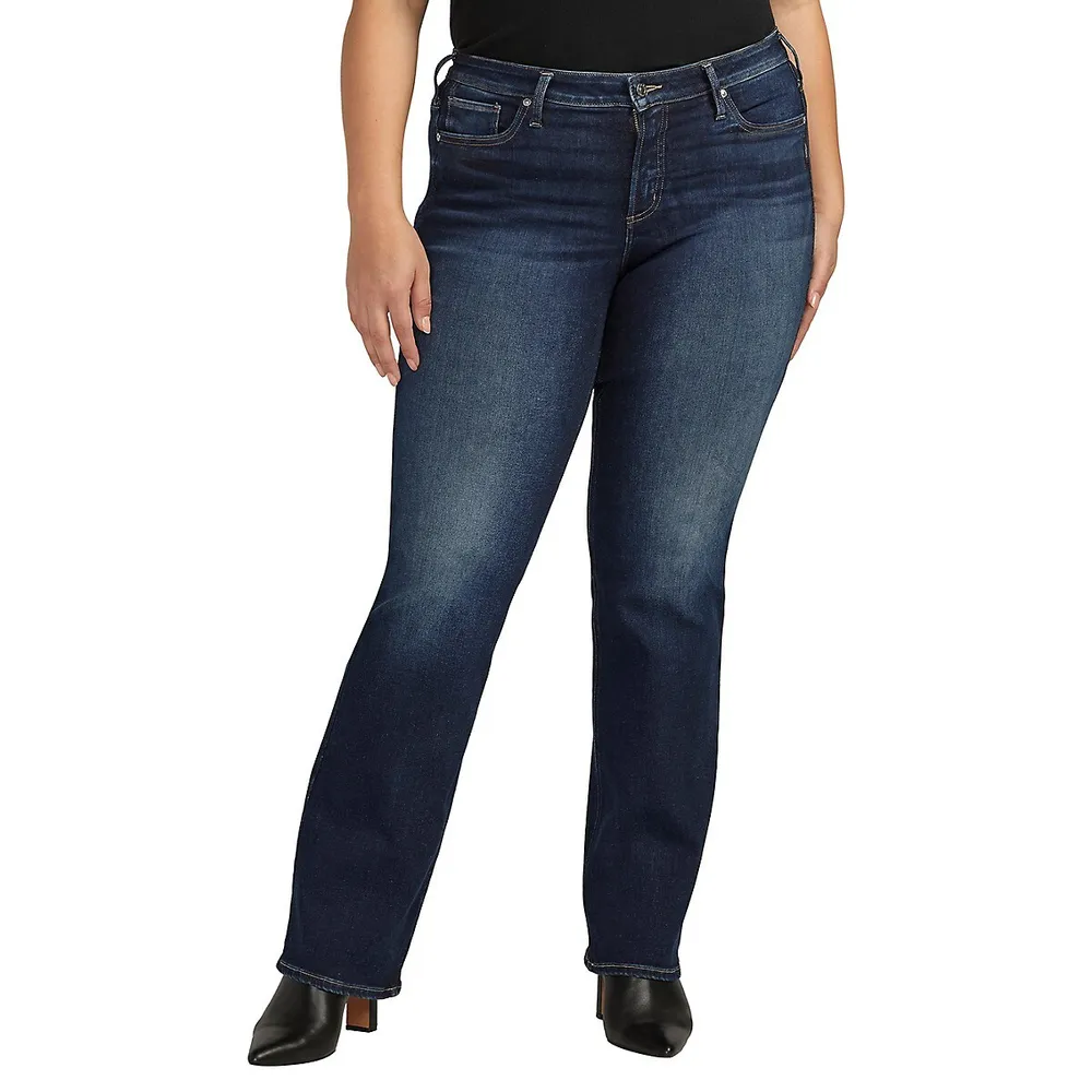 Silver Jeans Co. Plus Infinite Fit Mid-Rise Bootcut Jeans