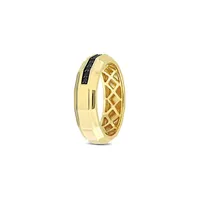 Men's 14K Yellow Gold and 0.2 CT. T.W. Black Diamond Channel-Set Ring