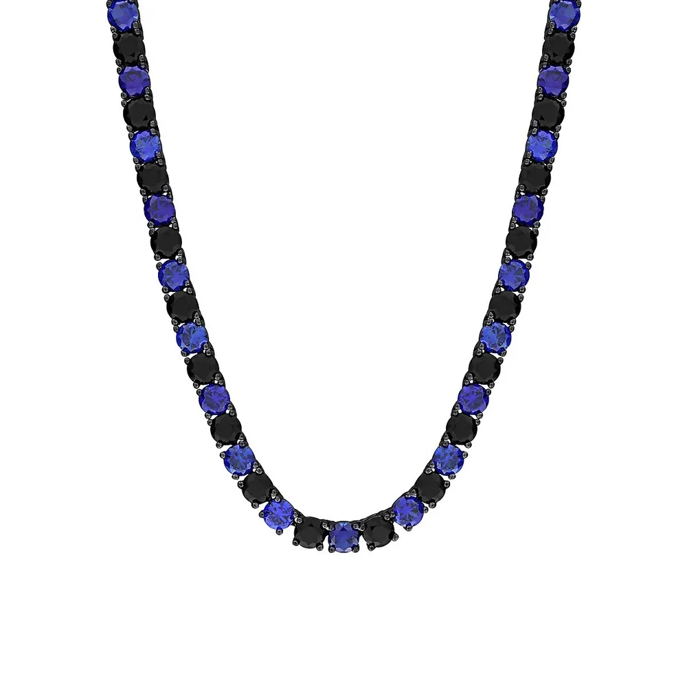 цепь мужская титан Extramly Good Looking Ice Flower Blue Titanium Chain  Necklace 9.5 MM - AliExpress