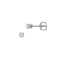 14K White Gold 0.1 Total Carat Weight Diamond Baby Stud Earrings