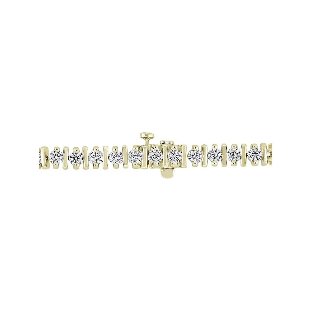 Goldplated Sterling Silver Tennis Bar Bracelet