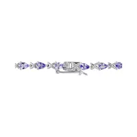 Sterling Silver Tanzanite X-Link Bracelet