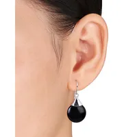 Sterling Silver Onyx Dangle Earrings
