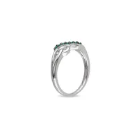 Emerald Sterling Silver Infinity Ring