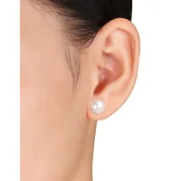 14K Yellow Gold 9-9.5mm Cultured Pearl Stud Earrings