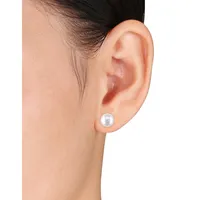 14K Yellow Gold 8-8.5mm Cultured Pearl Stud Earrings