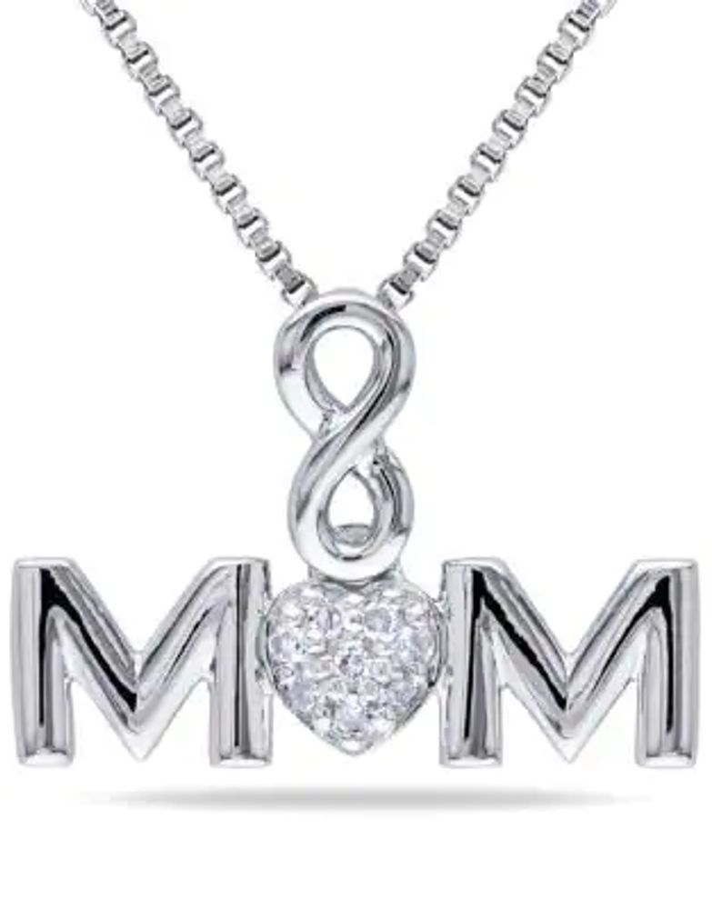 silver mom necklace