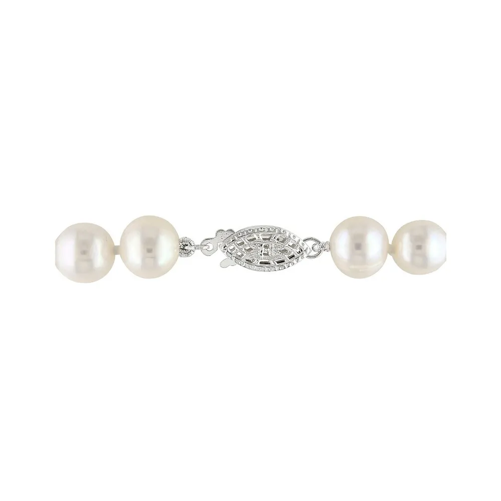 7.5-8mm Freshwater Pearl and Sterling Silver Bracelet