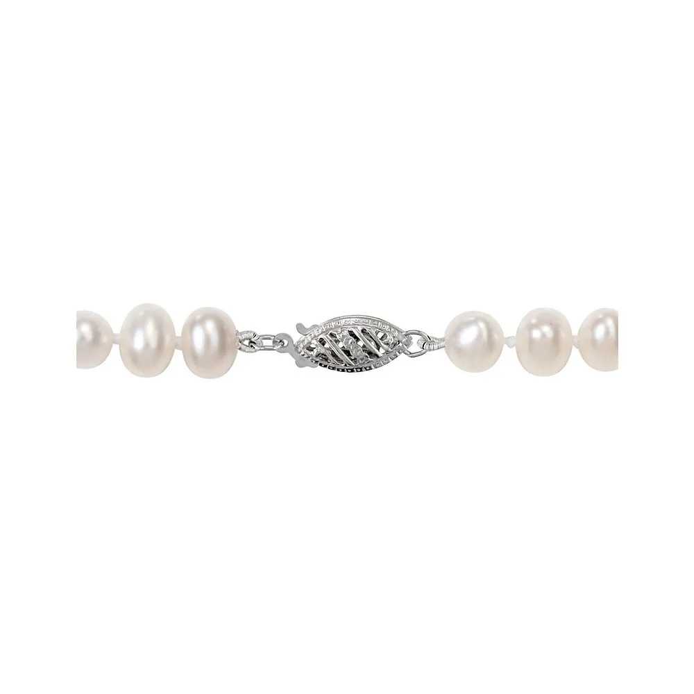 6.5-7mm Freshwater Pearl and Sterling Silver Necklace