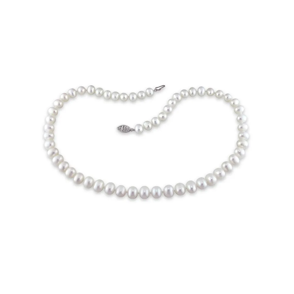 6.5-7mm Freshwater Pearl and Sterling Silver Necklace