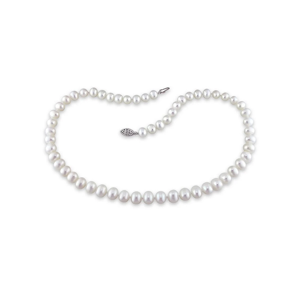 6.5-7mm Freshwater Pearl and Sterling Silver Necklace