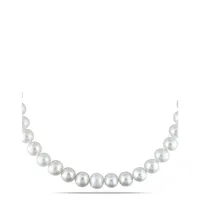 Collier en argent sterling avec perles d'eau douce de 10 à 11 mm